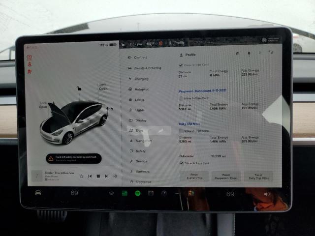 Photo 9 from auction – 2021 TESLA MODEL 3 with VIN 5YJ3E1EB0MF980559