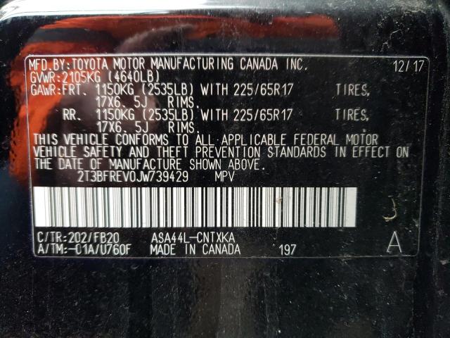 Photo 14 from auction – 2018 TOYOTA RAV4 LE with VIN 2T3BFREV0JW739429
