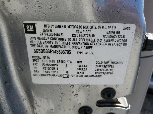 Photo 14 from auction – 2004 BUICK RENDEZVOUS with VIN 3G5DB03E14S593795