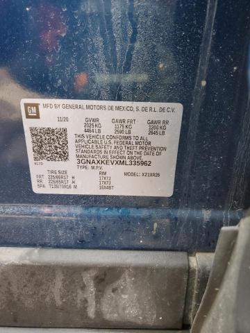 Photo 14 from auction – 2021 CHEVROLET EQUINOX LT with VIN 3GNAXKEVXML335962