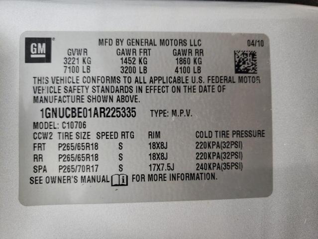 Photo 14 from auction – 2010 CHEVROLET TAHOE C150 with VIN 1GNUCBE01AR225335
