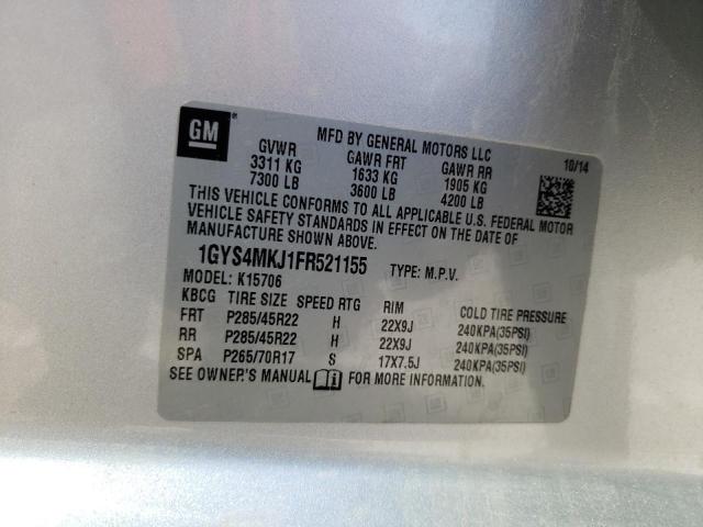 Photo 14 from auction – 2015 CADILLAC ESCALADE L with VIN 1GYS4MKJ1FR521155