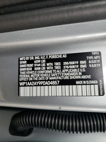 Photo 14 from auction – 2023 PORSCHE CAYENNE BA with VIN WP1AA2AY9PDA04857