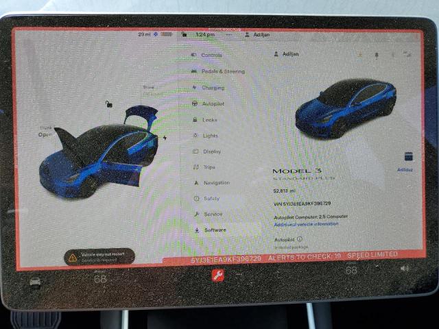 Photo 9 from auction – 2019 TESLA MODEL 3 with VIN 5YJ3E1EA9KF396729