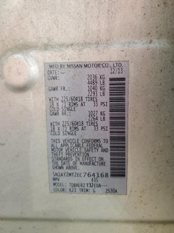 Photo 14 from auction – 2014 NISSAN ROGUE S with VIN 5N1AT2MT2EC764168