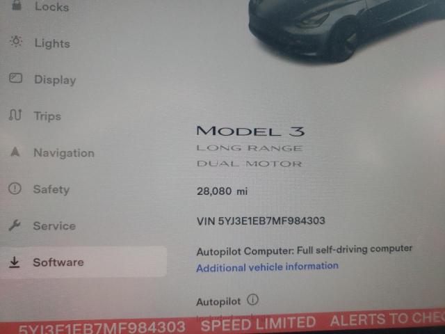 Photo 9 from auction – 2021 TESLA MODEL 3 with VIN 5YJ3E1EB7MF984303