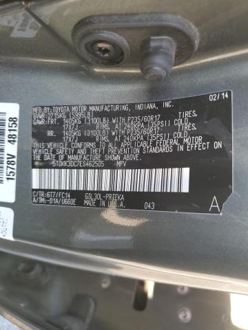 Photo 14 from auction – 2014 TOYOTA SIENNA LE with VIN 5TDKK3DC7ES462505