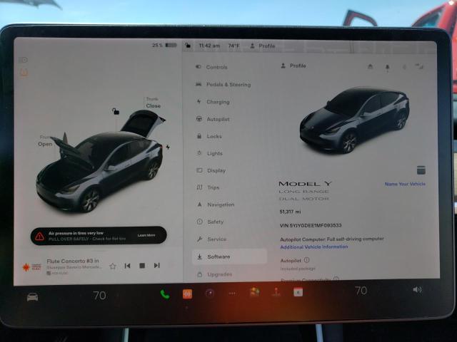Photo 9 from auction – 2021 TESLA MODEL Y with VIN 5YJYGDEE1MF093533