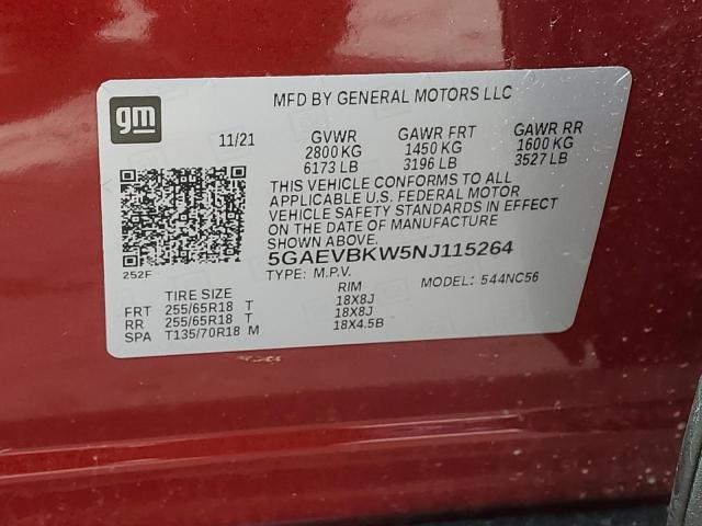 Photo 14 from auction – 2022 BUICK ENCLAVE PR with VIN 5GAEVBKW5NJ115264