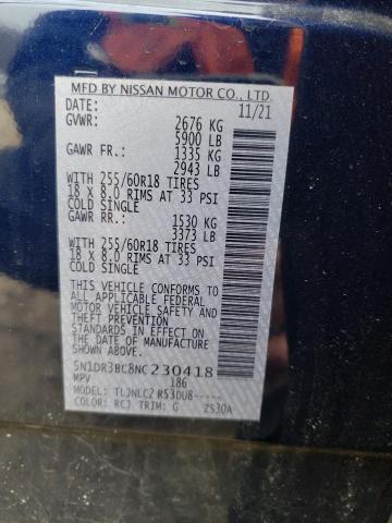 Photo 14 from auction – 2022 NISSAN PATHFINDER with VIN 5N1DR3BC8NC230418