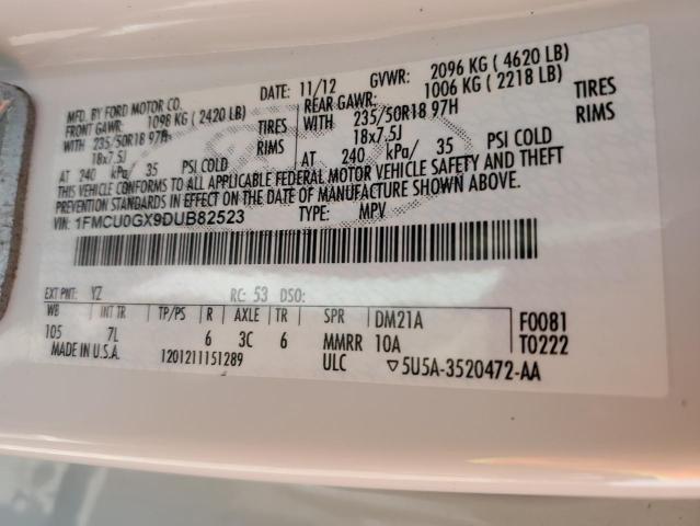 Photo 14 from auction – 2013 FORD ESCAPE SE with VIN 1FMCU0GX9DUB82523