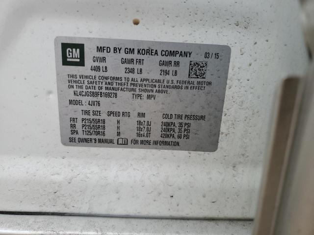 Photo 14 from auction – 2015 BUICK ENCORE with VIN KL4CJGSB9FB169278