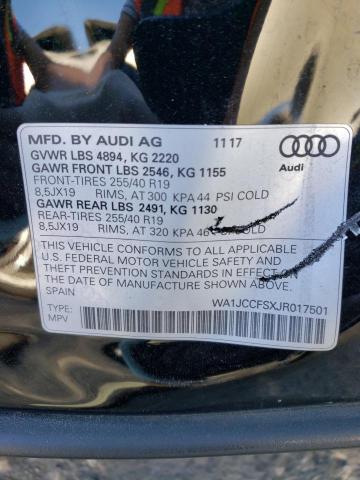 Photo 14 from auction – 2018 AUDI Q3 PREMIUM with VIN WA1JCCFSXJR017501