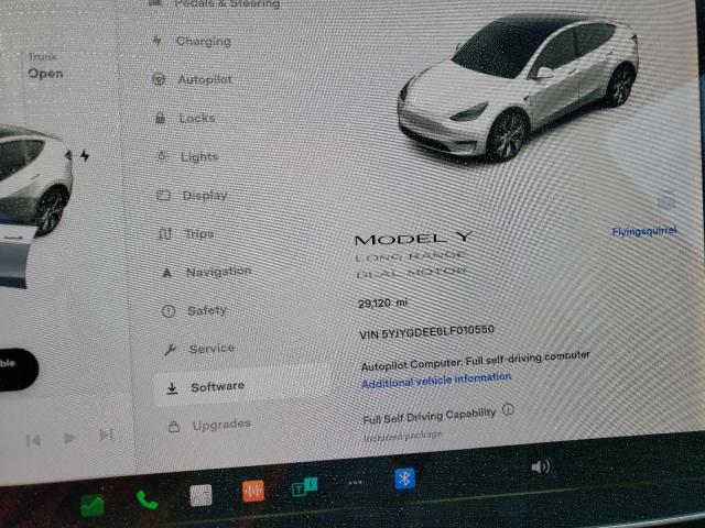 Photo 9 from auction – 2020 TESLA MODEL Y with VIN 5YJYGDEE6LF010550