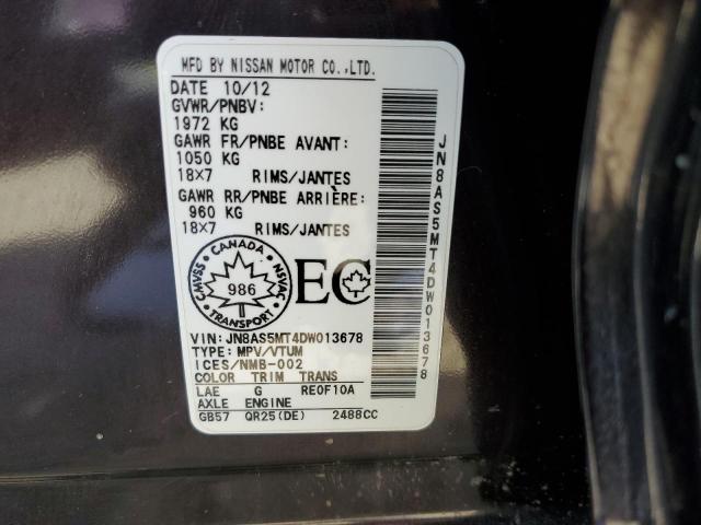 Photo 14 from auction – 2013 NISSAN ROGUE S with VIN JN8AS5MT4DW013678