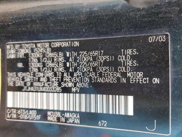 Photo 14 from auction – 2004 LEXUS RX 330 with VIN JTJHA31UX40033285