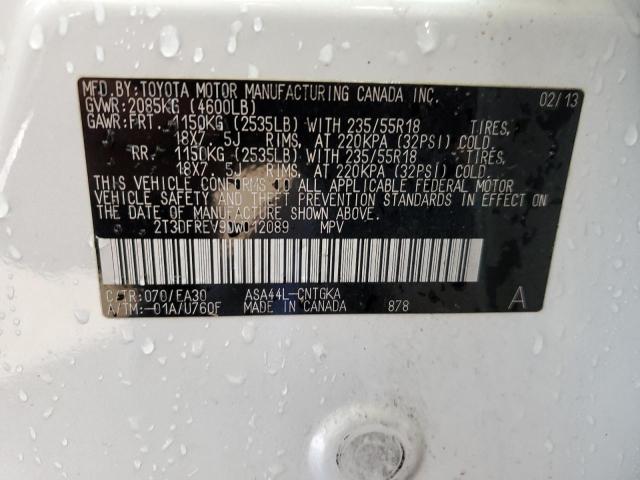 Photo 14 from auction – 2013 TOYOTA RAV4 LIMIT with VIN 2T3DFREV9DW012089