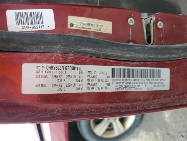 Photo 14 from auction – 2015 JEEP COMPASS SP with VIN 1C4NJDBBXFD153527