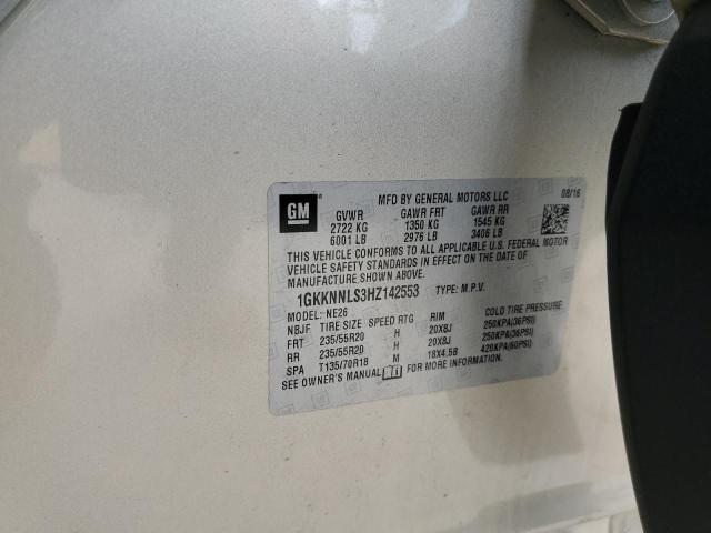 Photo 14 from auction – 2017 GMC ACADIA SLT with VIN 1GKKNNLS3HZ142553