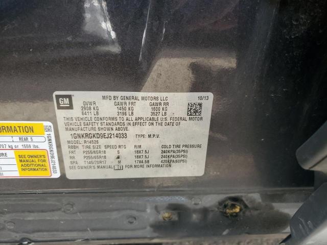 Photo 14 from auction – 2014 CHEVROLET TRAVERSE L with VIN 1GNKRGKD9EJ214033