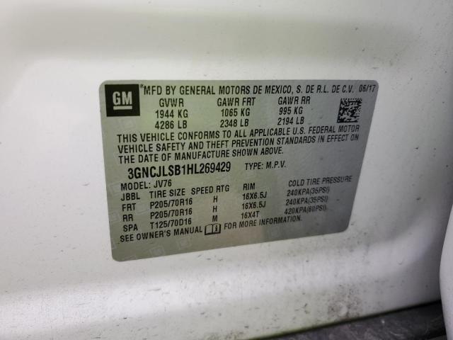 Photo 14 from auction – 2017 CHEVROLET TRAX 1LT with VIN 3GNCJLSB1HL269429