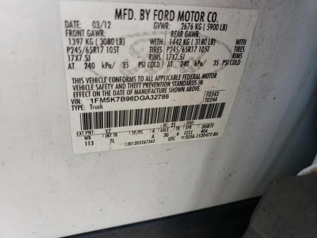 Photo 14 from auction – 2013 FORD EXPLORER with VIN 1FM5K7B96DGA32786