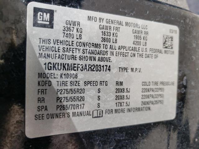 Photo 14 from auction – 2010 GMC YUKON XL D with VIN 1GKUKMEF3AR203174