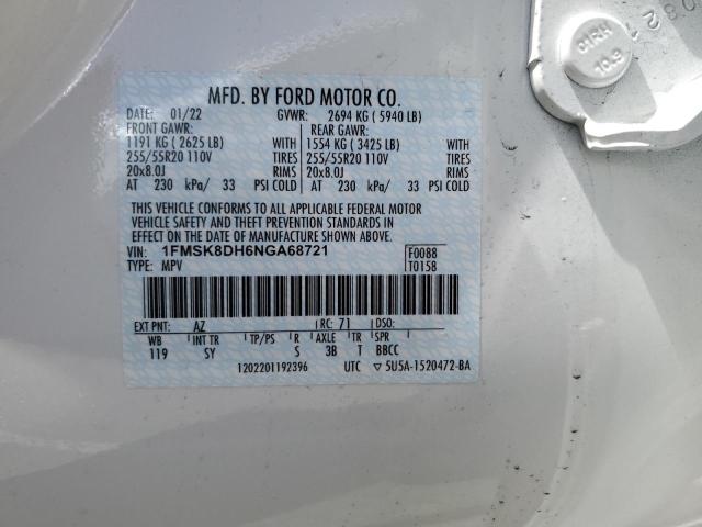 Photo 14 from auction – 2022 FORD EXPLORER X with VIN 1FMSK8DH6NGA68721