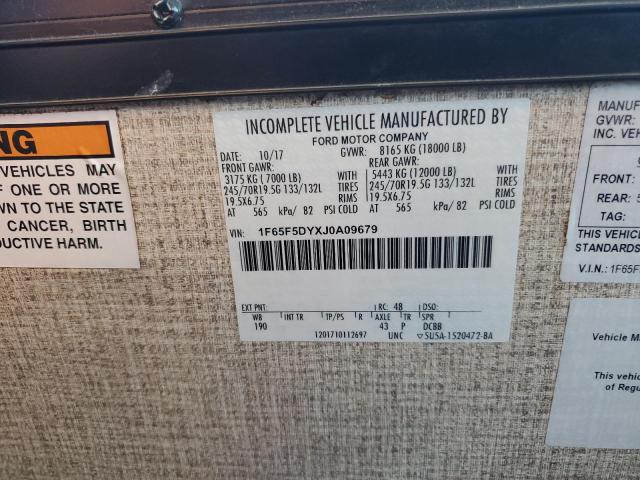 Photo 10 from auction – 2018 FORD F53 with VIN 1F65F5DYXJ0A09679