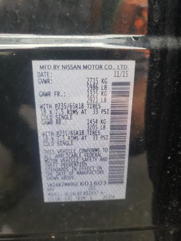 Photo 14 from auction – 2016 NISSAN PATHFINDER with VIN 5N1AR2MN9GC601603
