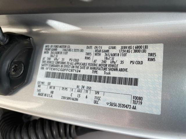 Foto 10 de la subasta – 2015 FORD F150 SUPER con VIN 1FTEW1CG2FFC87124