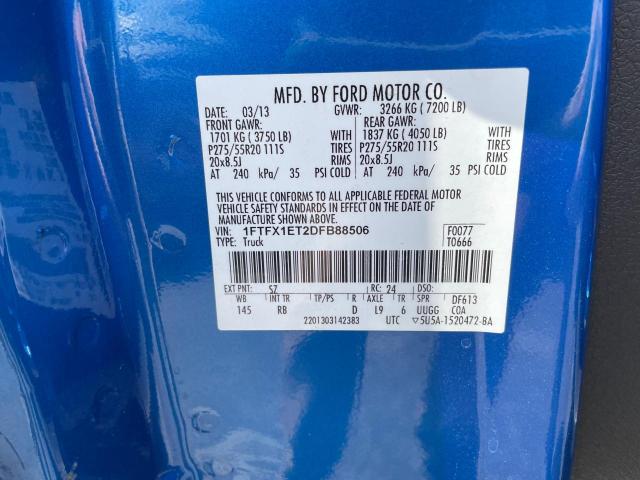 Photo 10 from auction – 2013 FORD F150 SUPER with VIN 1FTFX1ET2DFB88506