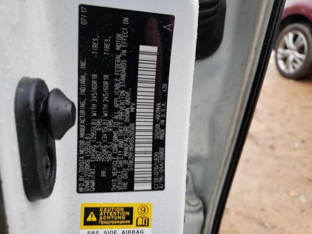 Photo 14 from auction – 2017 TOYOTA HIGHLANDER with VIN 5TDKZRFH6HS520566