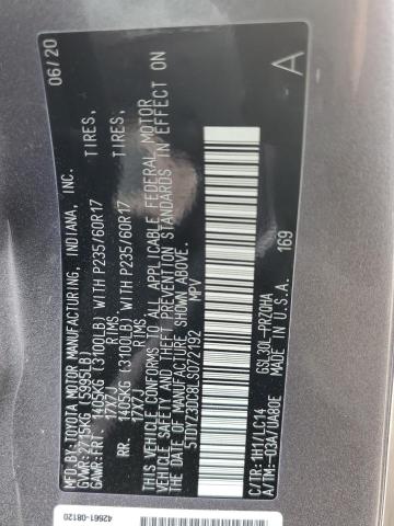 Photo 14 from auction – 2020 TOYOTA SIENNA XLE with VIN 5TDYZ3DC8LS072192