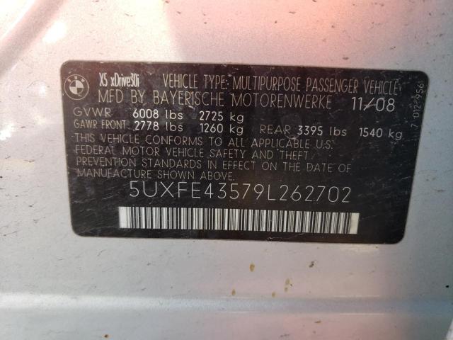 Photo 14 from auction – 2009 BMW X5 XDRIVE3 with VIN 5UXFE43579L262702