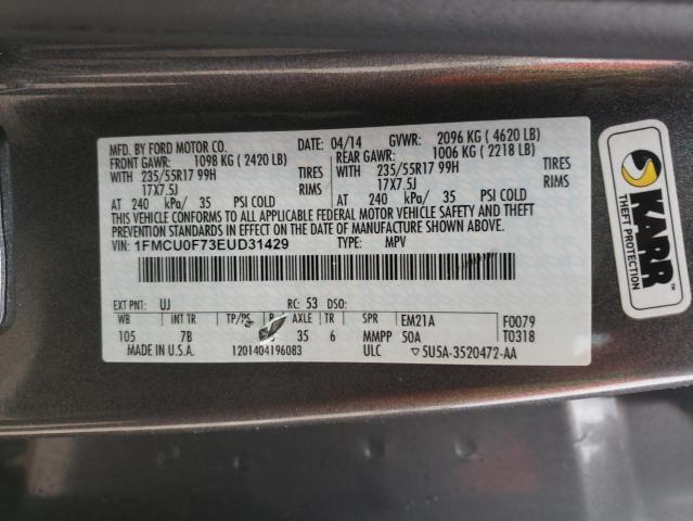 Photo 14 from auction – 2014 FORD ESCAPE S with VIN 1FMCU0F73EUD31429