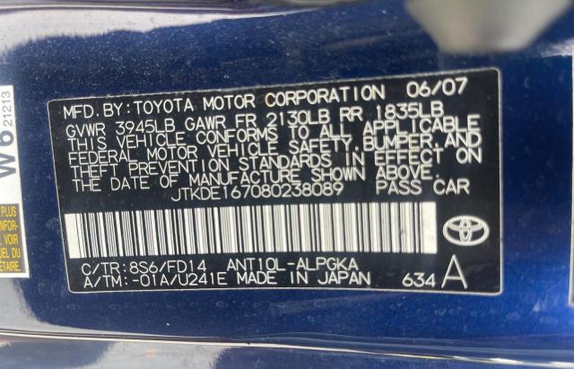 Photo 10 from auction – 2008 TOYOTA SCION TC with VIN JTKDE167080238089