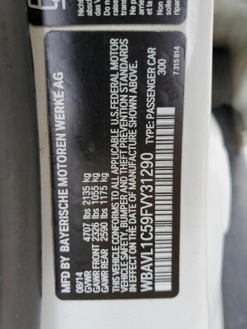Photo 14 from auction – 2015 BMW X1 XDRIVE2 with VIN WBAVL1C59FVY31290