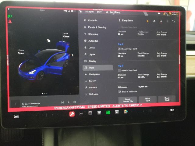 Photo 9 from auction – 2022 TESLA MODEL 3 with VIN 5YJ3E1EAXNF371844