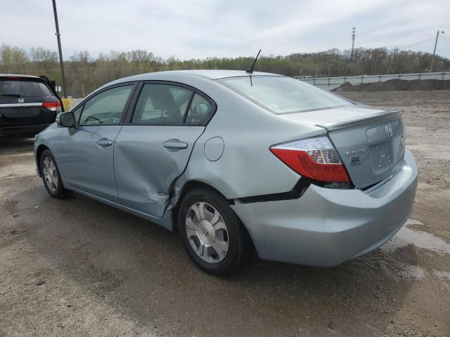 Photo 2 from auction – 2012 HONDA CIVIC HYBR with VIN JHMFB4F24CS005469