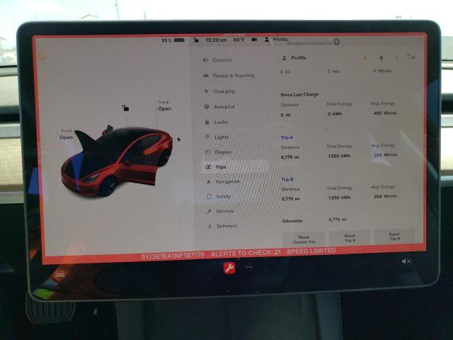 Photo 9 from auction – 2022 TESLA MODEL 3 with VIN 5YJ3E1EA1NF187179