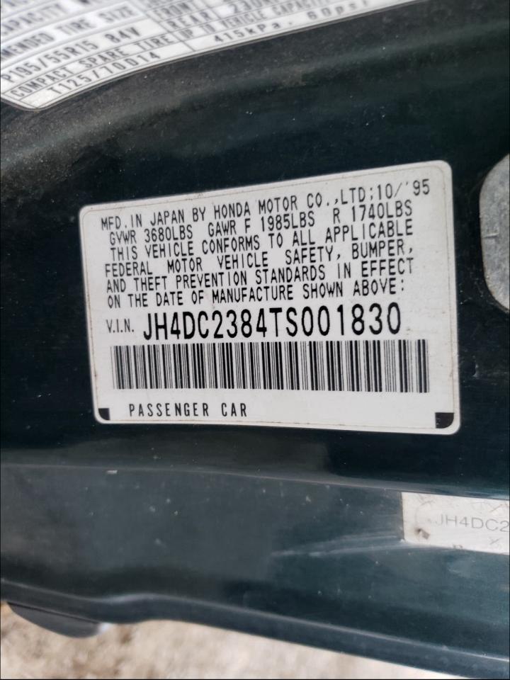Photo 10 from auction – 1996 ACURA INTEGRA with VIN JH4DC2384TS001830