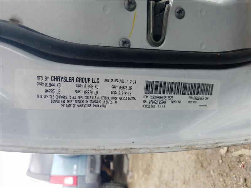 Photo 10 from auction – 2014 DODGE DART SXT with VIN 1C3CDFBBXED913629