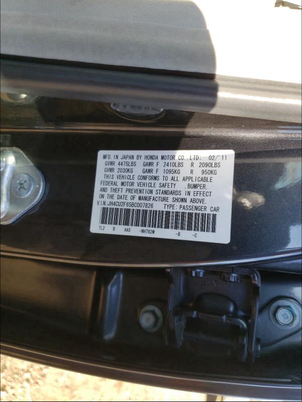 Zdjęcie 10 z aukcji – 2011 ACURA TSX z VIN JH4CU2F65BC007826