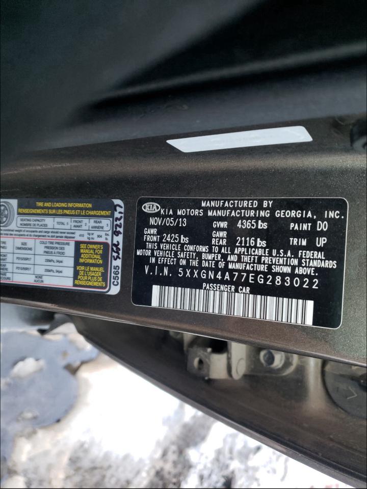 Photo 10 from auction – 2014 KIA OPTIMA EX with VIN 5XXGN4A77EG283022