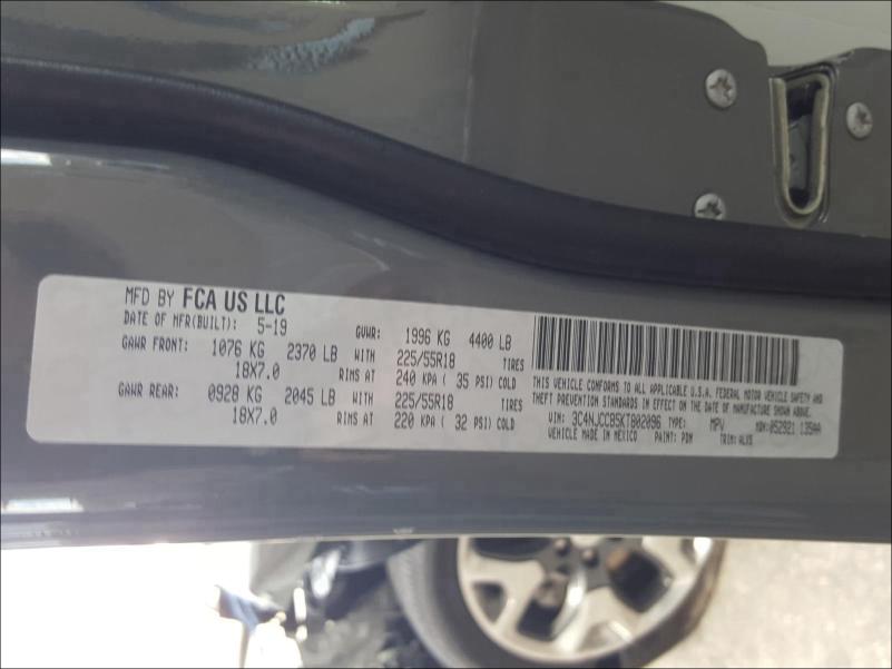Photo 10 from auction – 2019 JEEP COMPASS LI with VIN 3C4NJCCB5KT802096