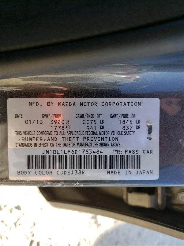 Photo 10 from auction – 2013 MAZDA 3 I with VIN JM1BL1LP6D1783484