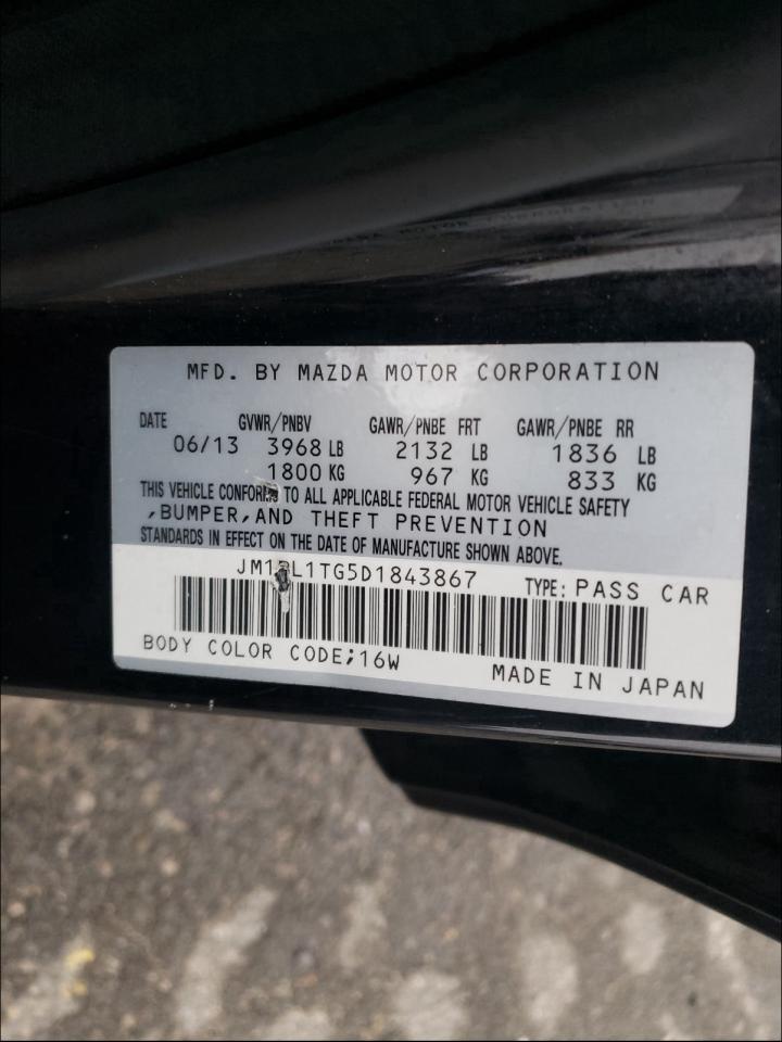 Photo 10 from auction – 2013 MAZDA 3 I with VIN JM1BL1TG5D1843867