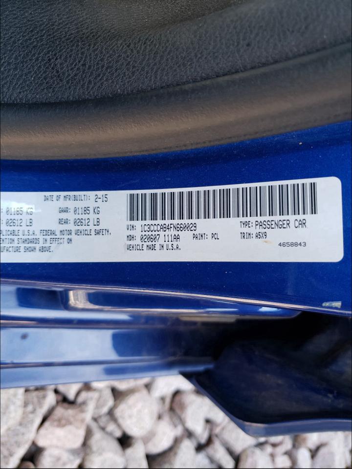 Photo 10 from auction – 2015 CHRYSLER 200 LIMITE with VIN 1C3CCCAB4FN660029