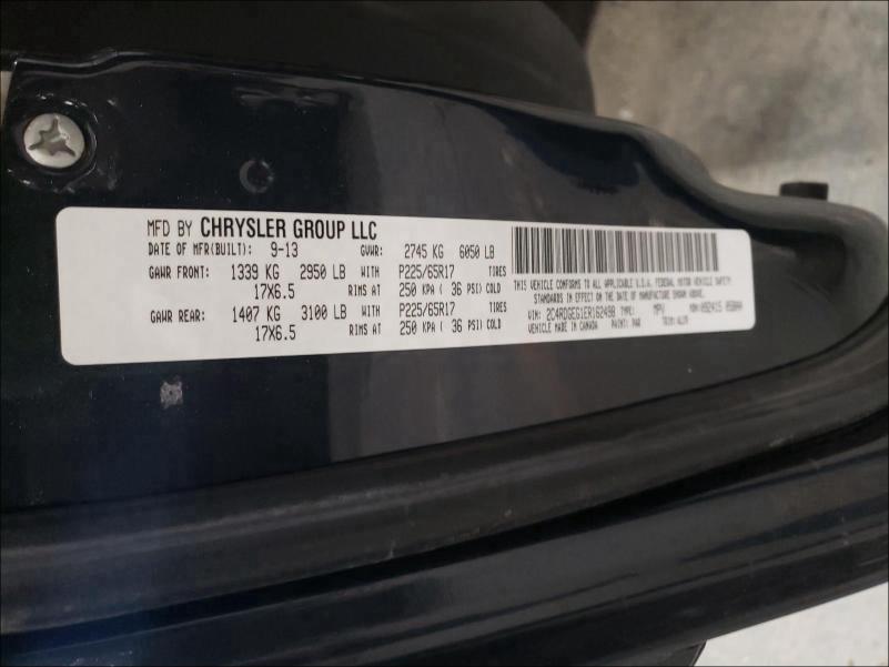 Photo 10 from auction – 2014 DODGE GRAND CARA with VIN 2C4RDGEG1ER162498